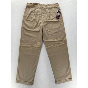 Vintage Jordache Urban Fatigues Chino Pants Mens 38x34 Beige Relaxed Taper NWT